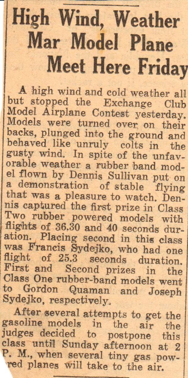 Chippewa Herald-Telegram clipping from 1938